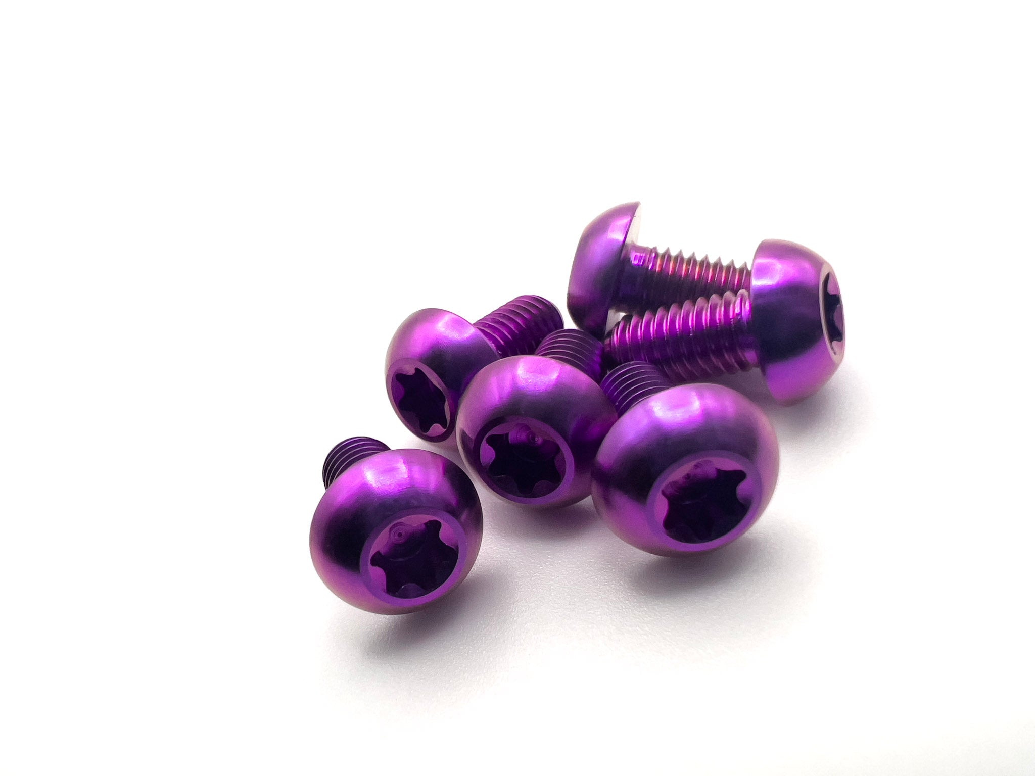 Purple titanium rotor bolts